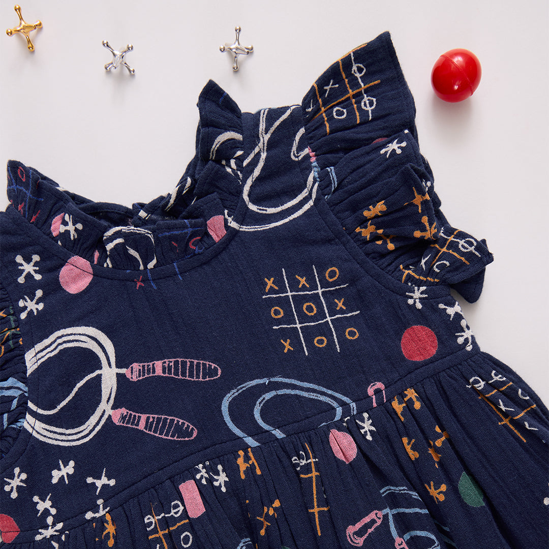 Baby Girls Jennifer Dress Set - Tic Tac Toe