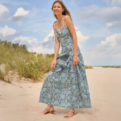 Womens Marilyn Dress - Blue Lisbon Floral
