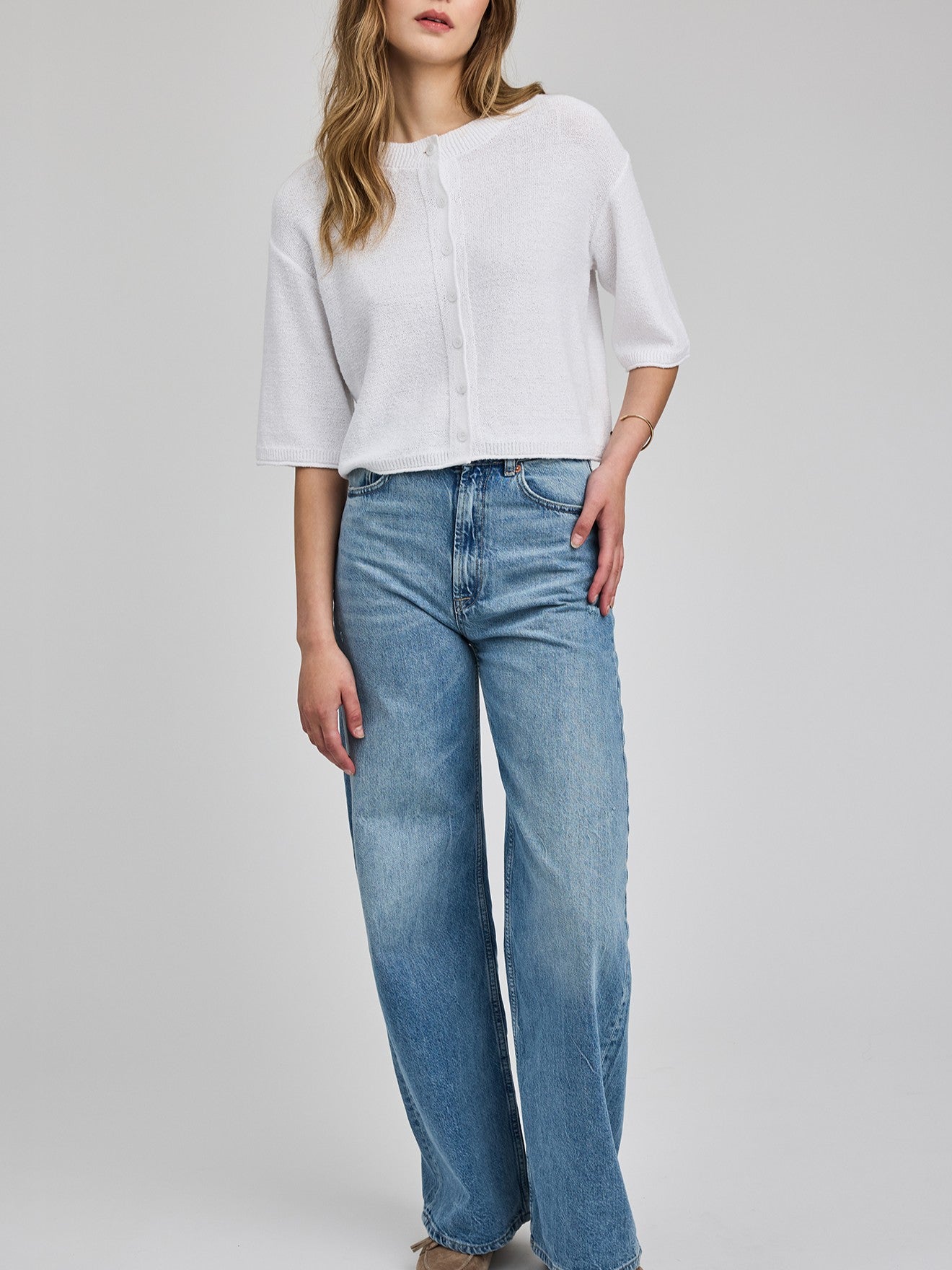 GENTLE FAWN Genevieve Button Front Knit Top