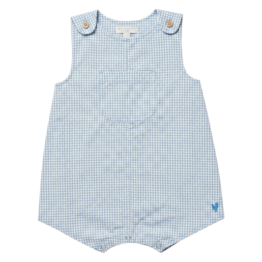 Baby Boys Noah Jumper - Light Blue Gingham