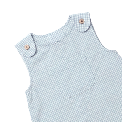Baby Boys Noah Jumper - Light Blue Gingham