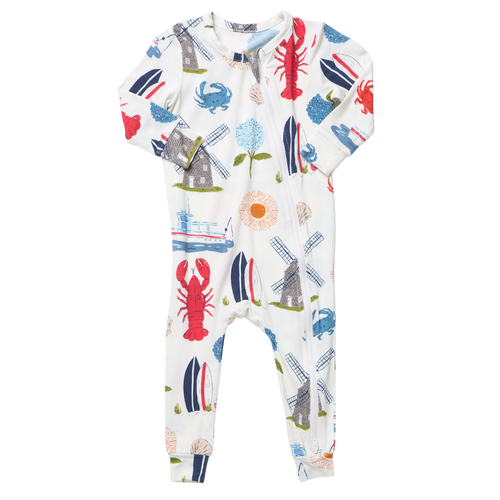 Baby Bamboo Romper - Hamptons