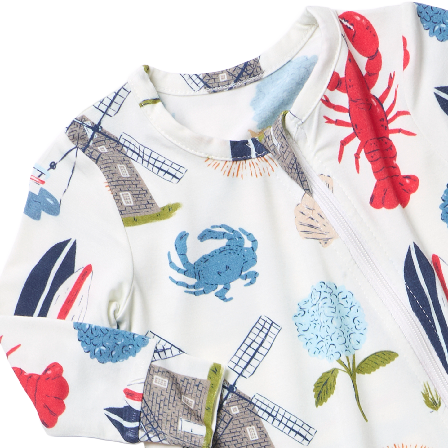Baby Bamboo Romper - Hamptons