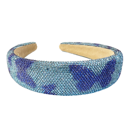 Crystalized Butterfly Headband - Blue