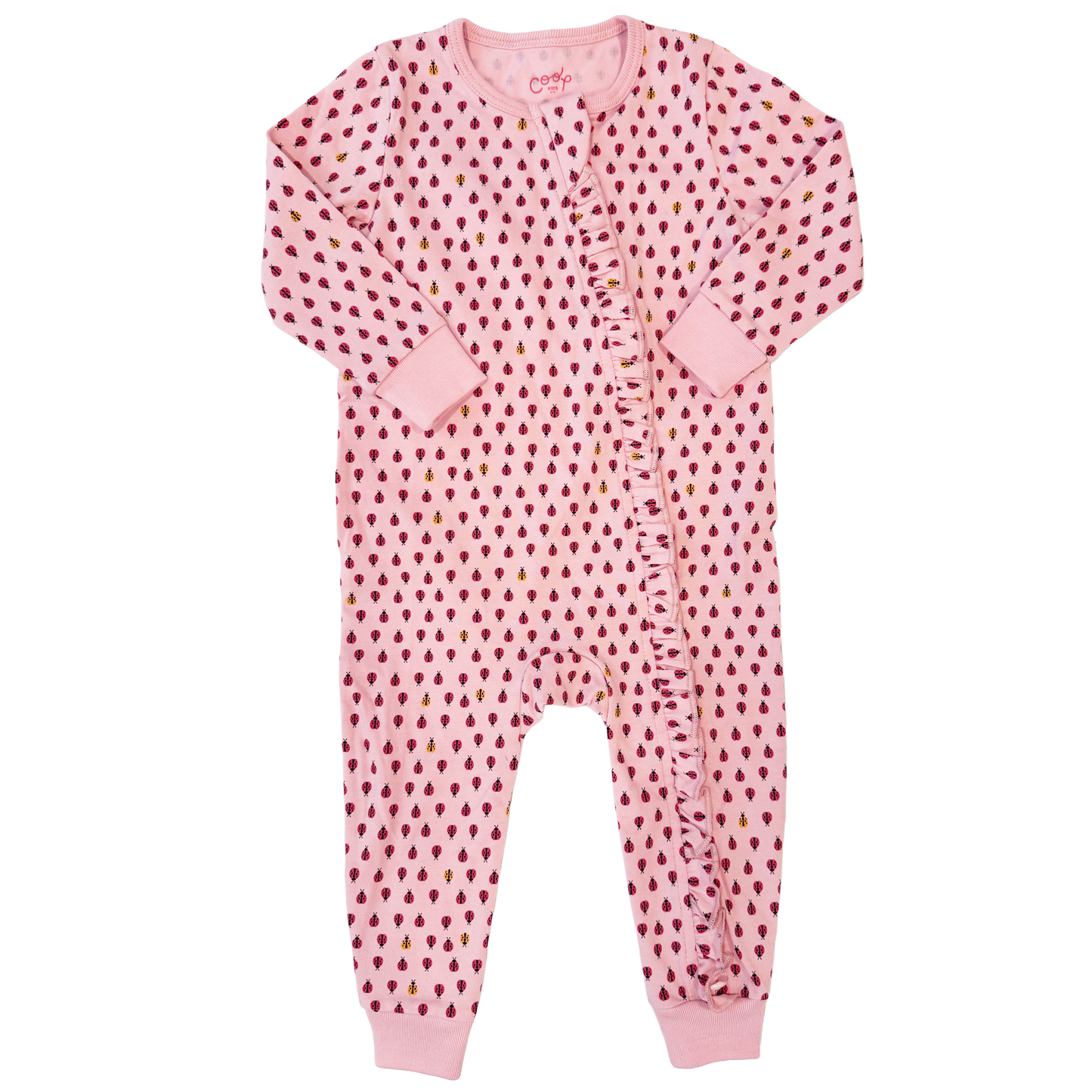 Baby Zip Romper - Mini Ladybugs