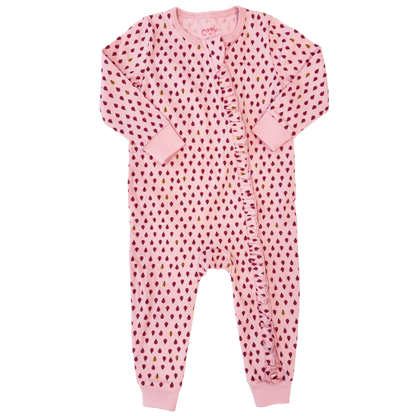 Baby Zip Romper - Mini Ladybugs
