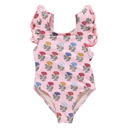 Girls Liv Suit - Multi Flower Drop