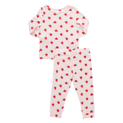 Kids Bamboo PJ Set - Strawberries