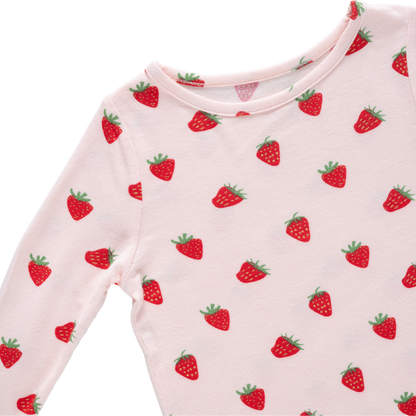 Kids Bamboo PJ Set - Strawberries
