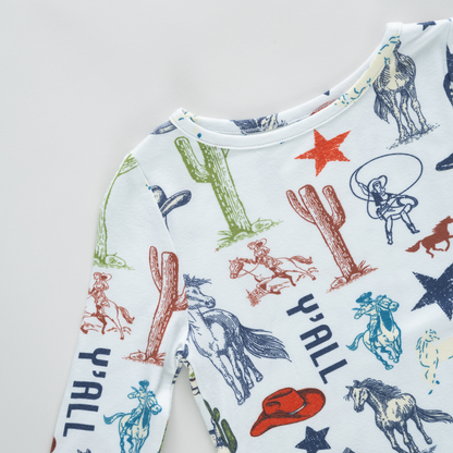 Kids Bamboo PJ Set - Western Dreams
