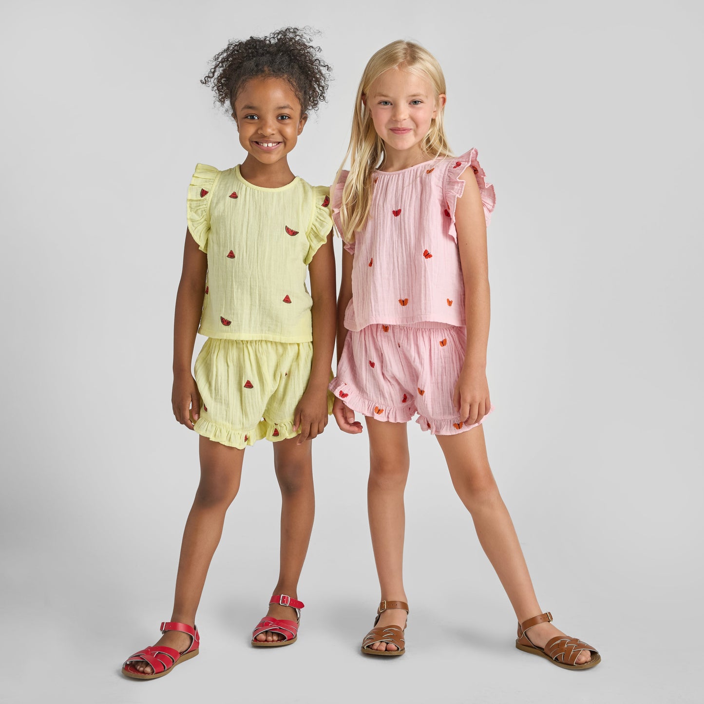 Girls Roey 2-PC Set - Watermelon Embroidery