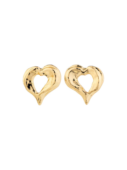 PILGRIM Tide Heart Stud Earrings