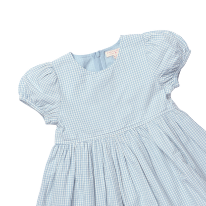 Girls Breyton Dress - Light Blue Gingham