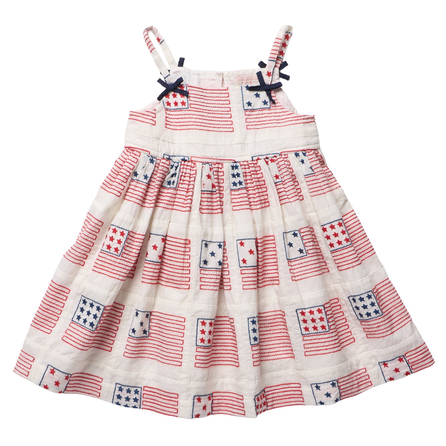 Girls Tia Dress - flag embroidery