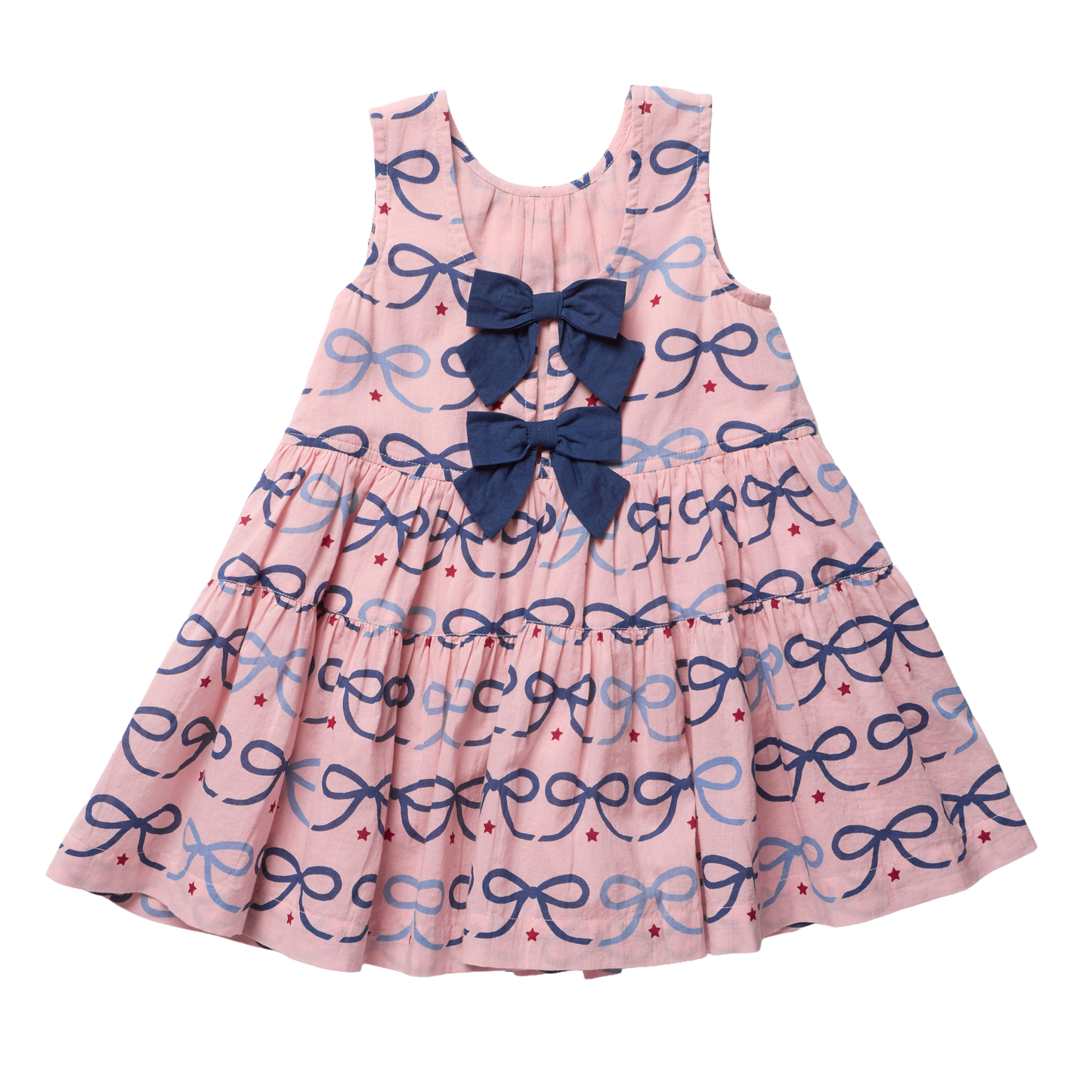 Girls Eloise Dress - Pink Bows
