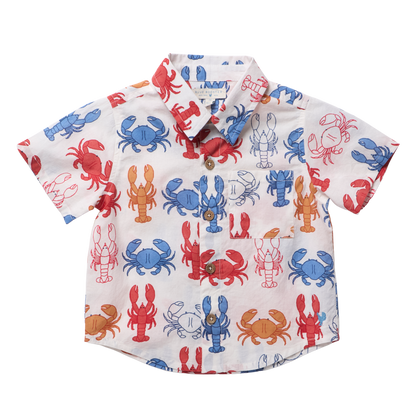 Boys Jack Shirt - Lobsters and Crabs