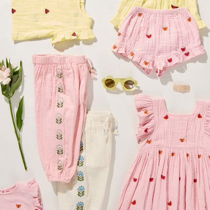 Girls Elsie Dress - Butterfly Embroidery