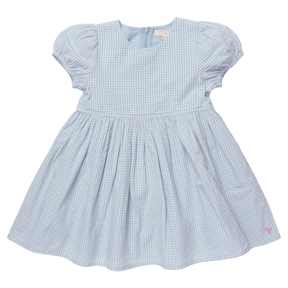 Girls Breyton Dress - Light Blue Gingham