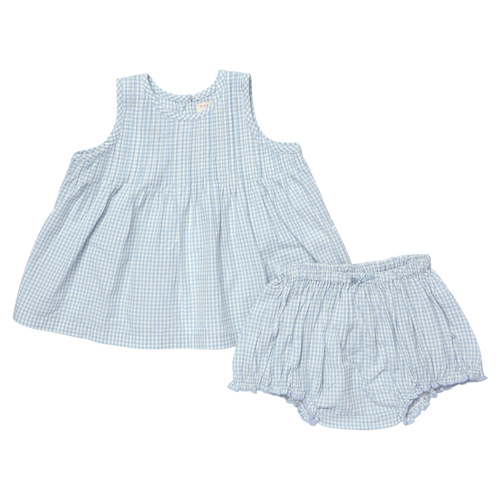 Baby Girls Jaipur 2-Piece Set - Light Blue Gingham