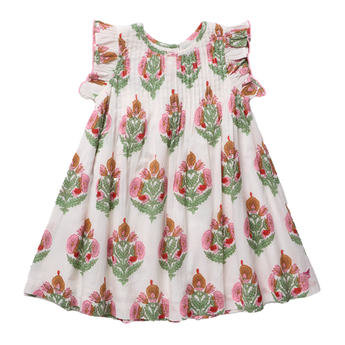 Girls Jaipur Dress - Pink Bellflower