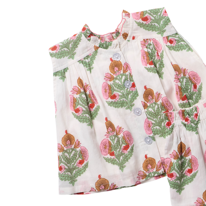 Girls Misha  2-PC Set - Pink Bellflower