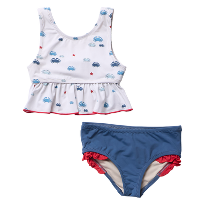 Girls Palmer Tankini - Small Crabs