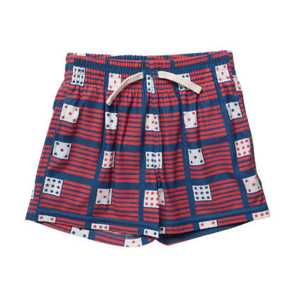 Baby Boys Swim Trunk - Navy Flag
