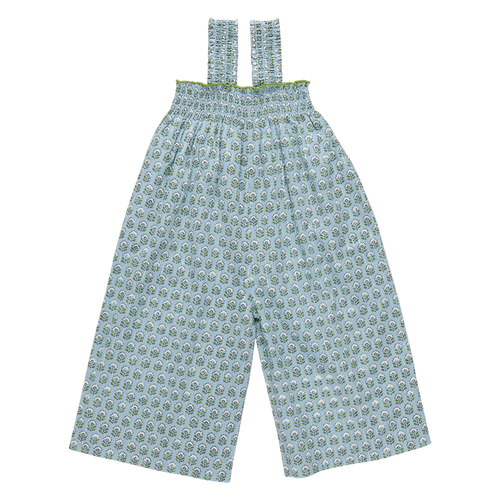 Girls Eleven Jumper - Blue Prairie Block Print