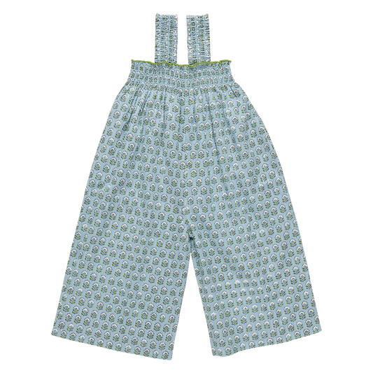Girls Eleven Jumper - Blue Prairie Block Print