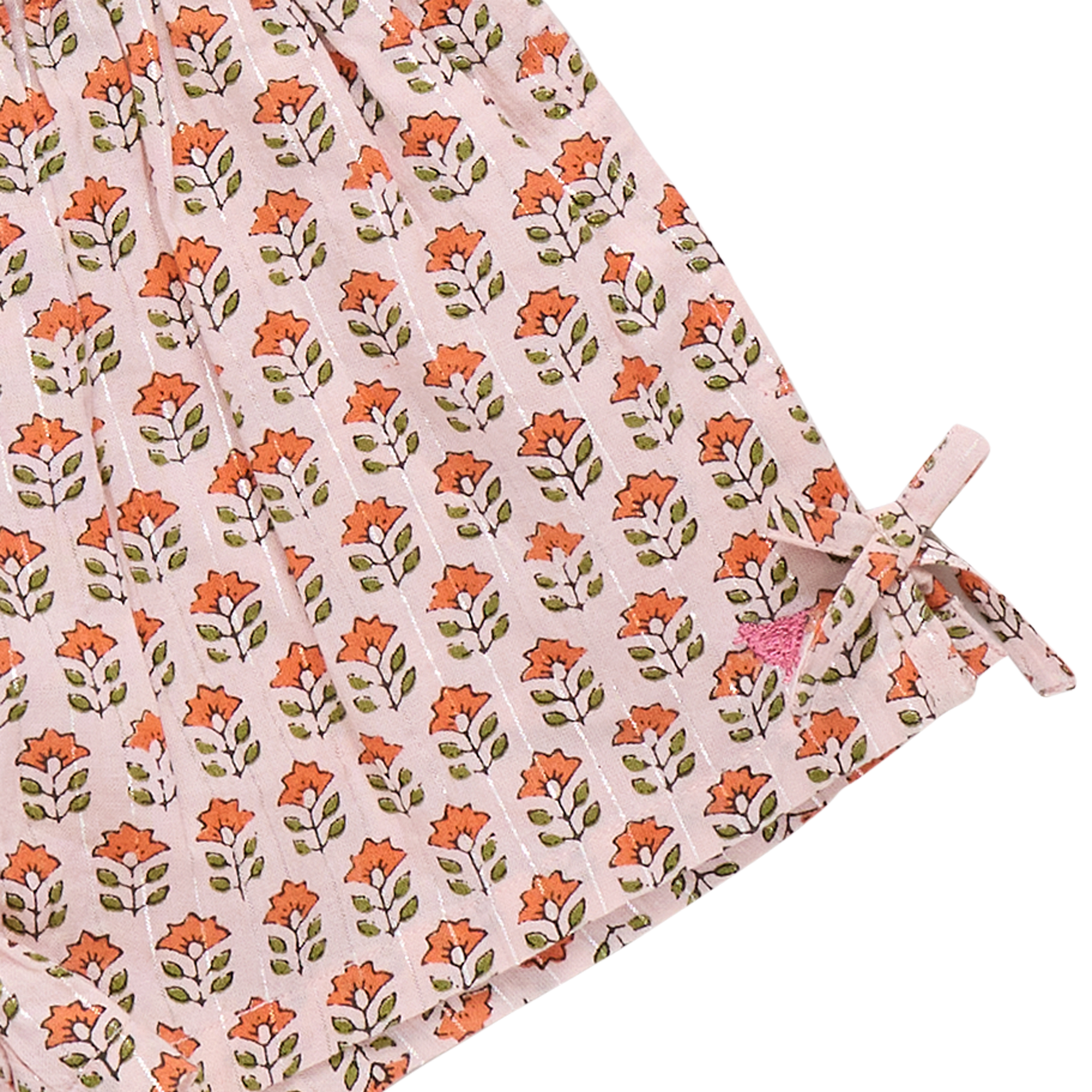 Girls Jules Short - Pink Prairie Block Print