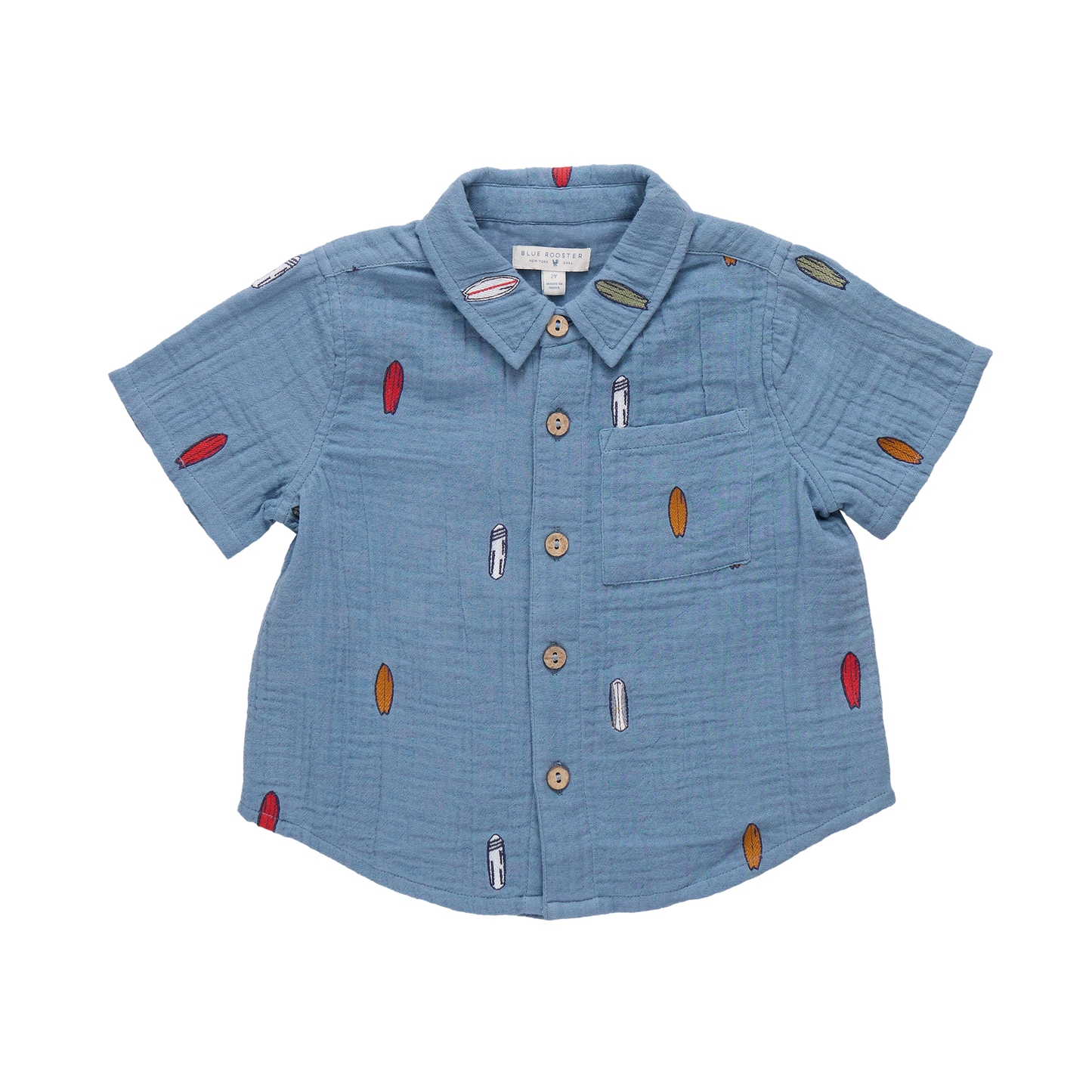 Baby Boys Jack Shirt - Surfboard Embroidery