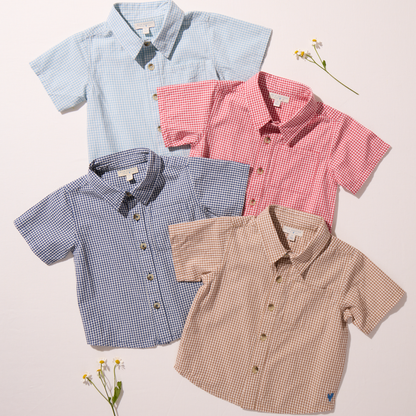 Boys Jack Shirt - Red Gingham