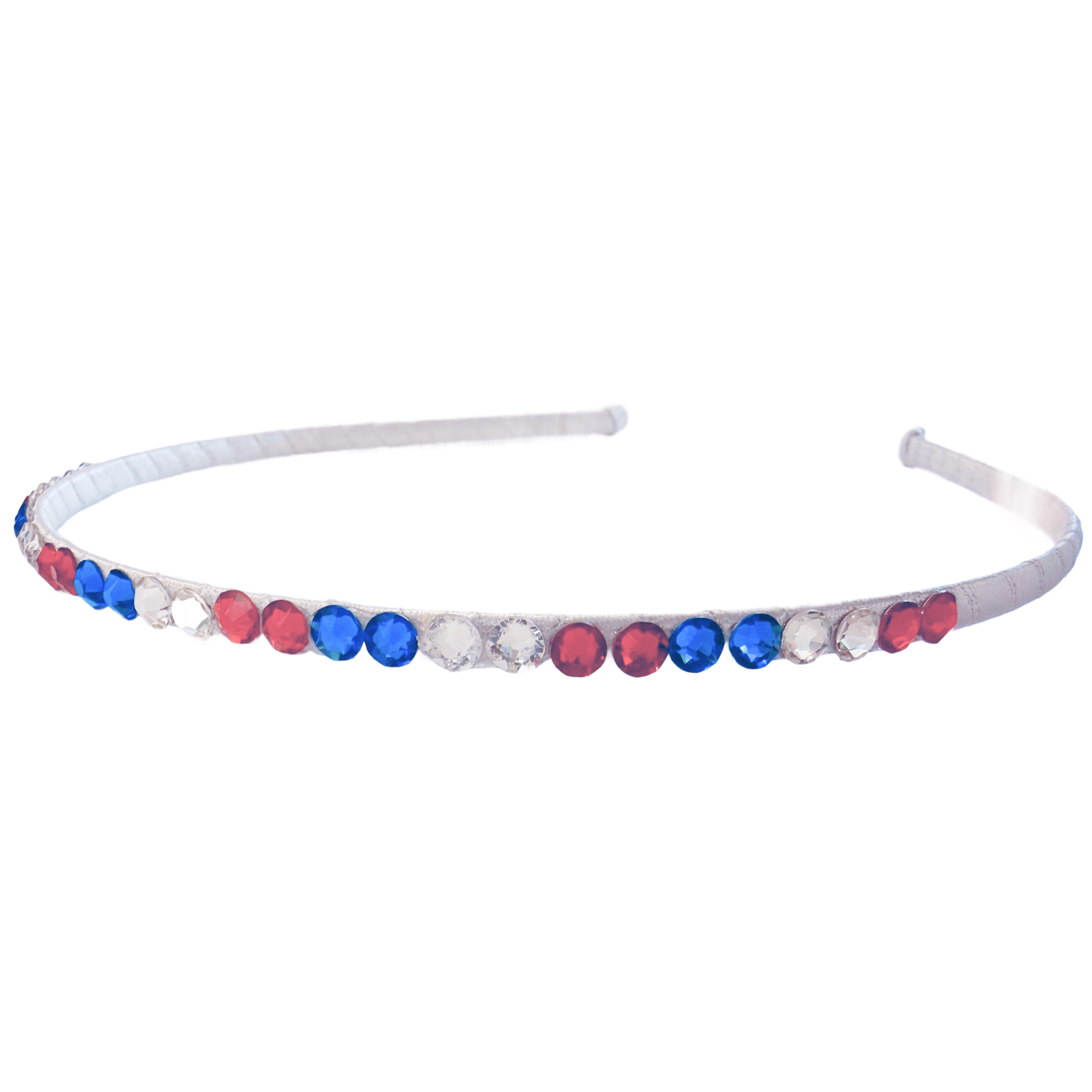 Crystal Headband - Red, White & Blue