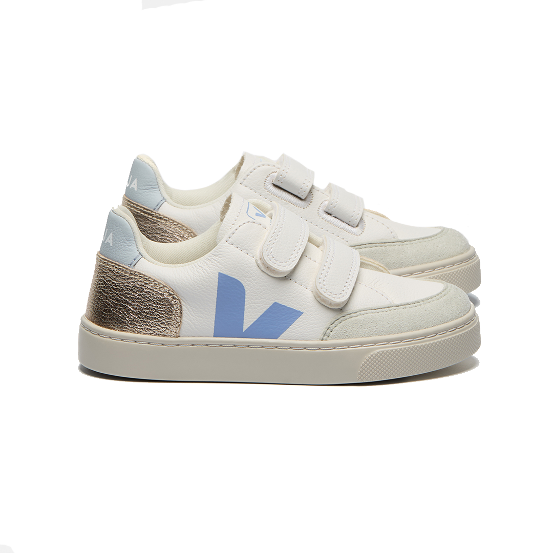 V-12 Velcro Leather - Extra White Multico Olympe