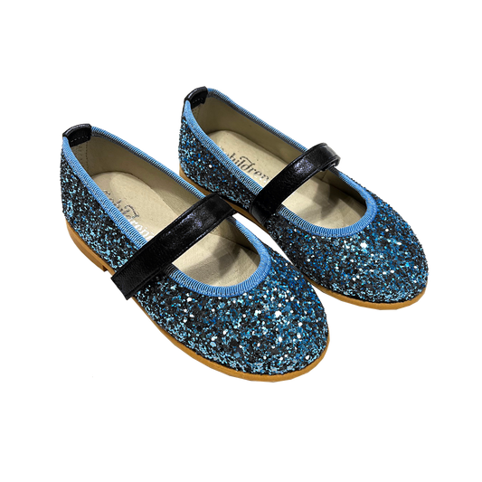 Leather Glitter Mary Jane - Maldive