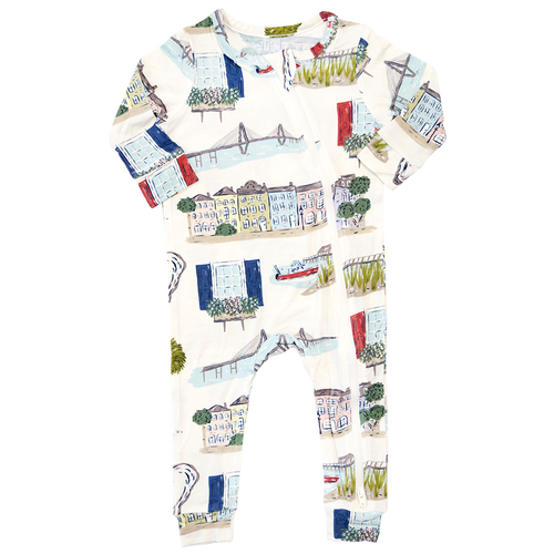 Baby Bamboo Romper - Charleston