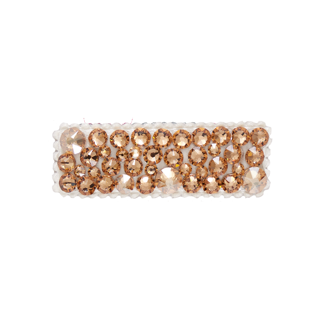 Crystal Filled Snap Clip - Gold