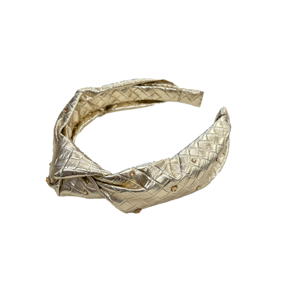 Woven Knot Headband - Gold
