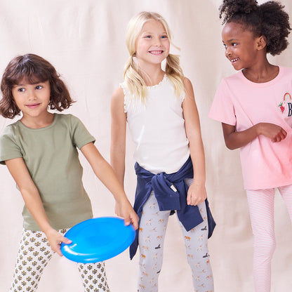 Short Sleeve Seesaw Rib T-Shirt - Light Blue