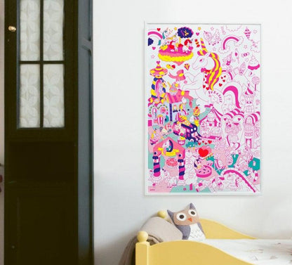 Lily Unicorn Giant Folded Poster