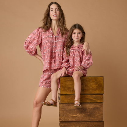 Womens Indira Top - Pink Strawflower