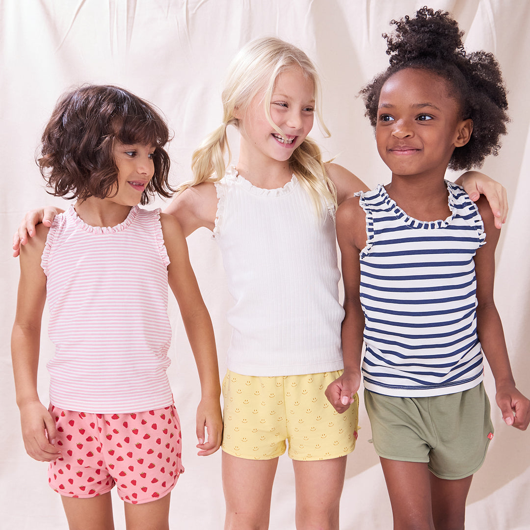 Joy Ruffle Rib Tank - Light Blue