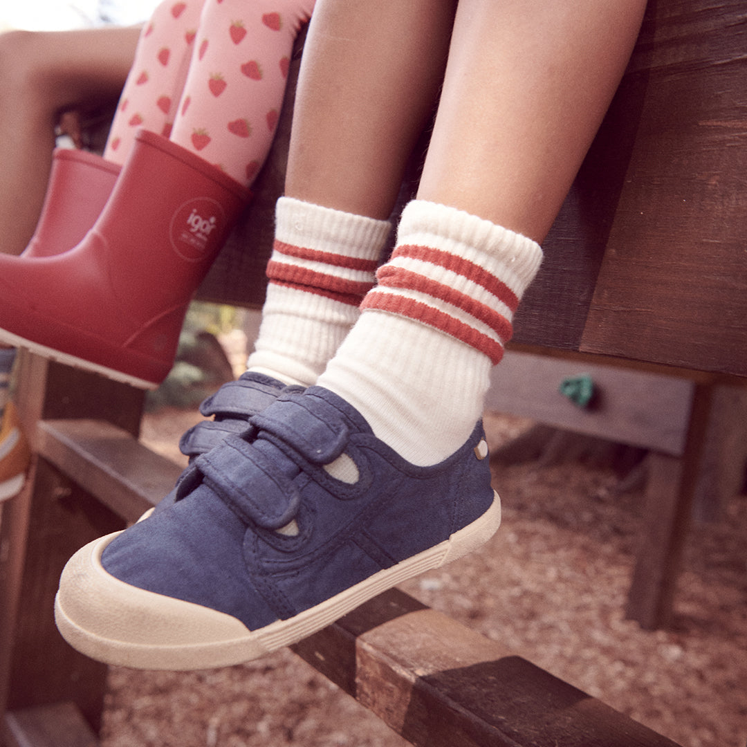 Scooter Tube Sock - White Navy