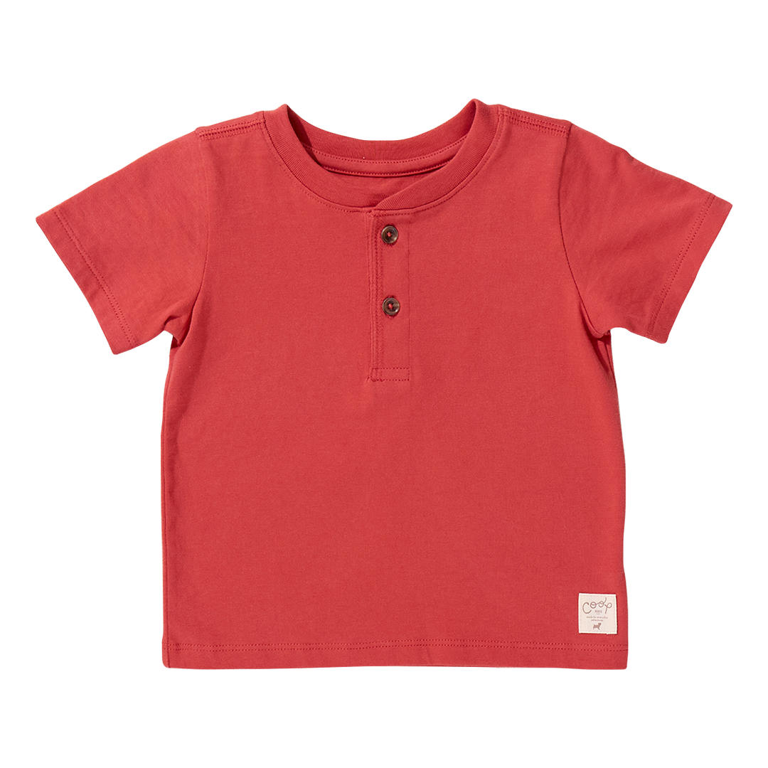 Scout Henley T-Shirt - Red