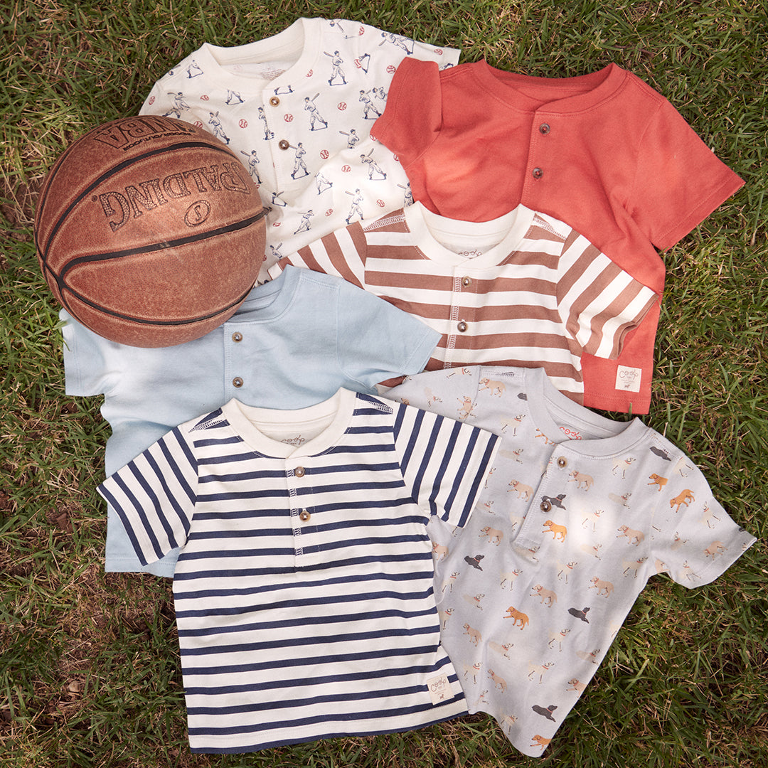Scout Henley T-Shirt - Cocoa Stripe