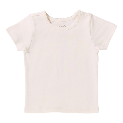 Short Sleeve Seesaw Rib T-Shirt - Cream