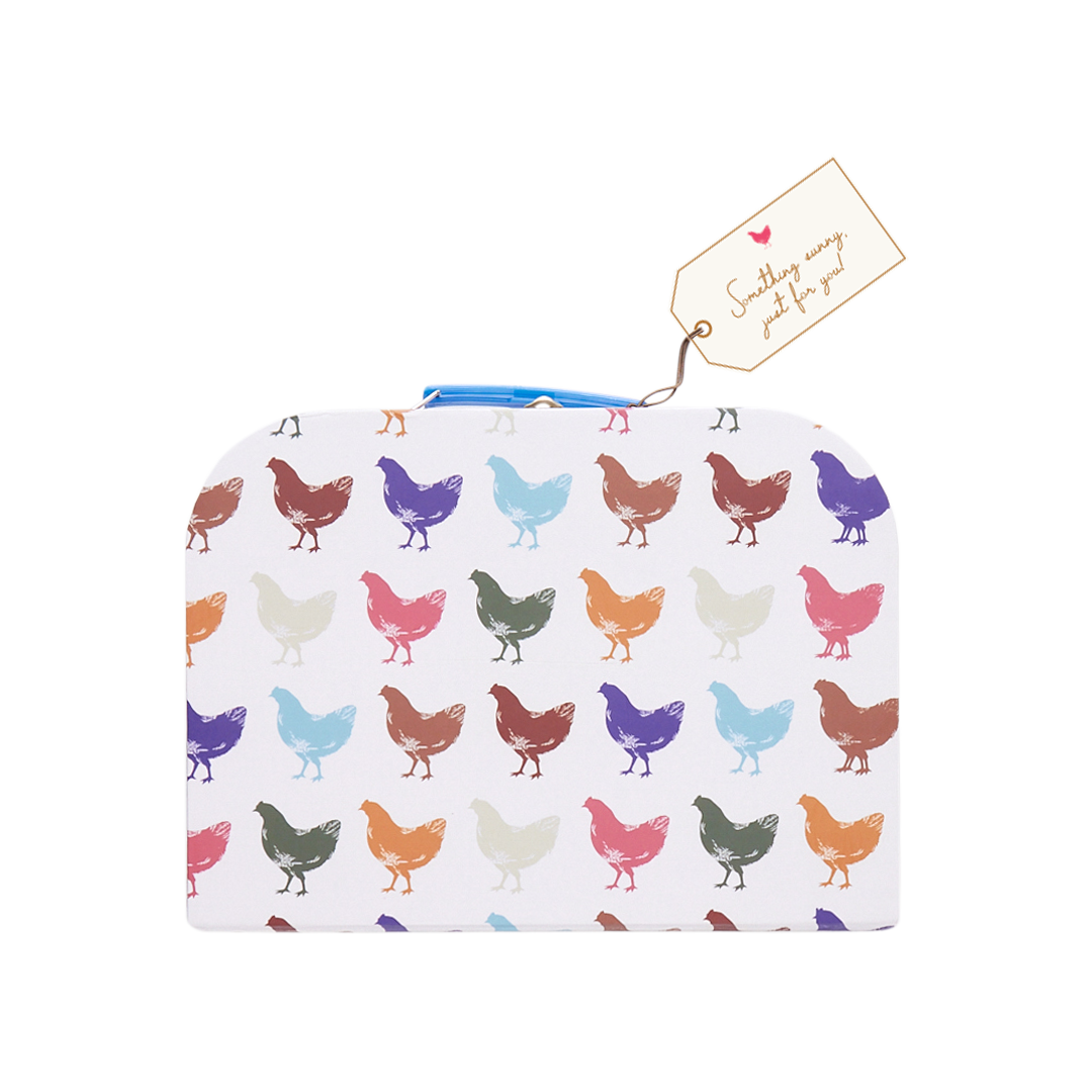 Gift Suitcase - Multi Chickens