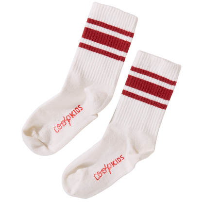 Scooter Tube Sock - White Red